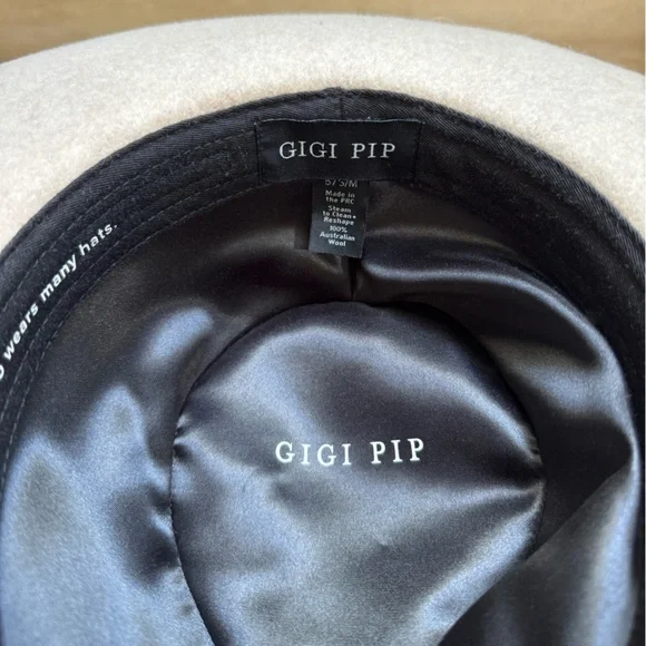 GIGI PIP Cream Fedora Hat - Picture 3 of 3